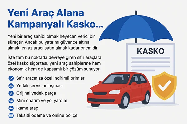 Sıfır Araçlara Özel Kasko Fırsatları
